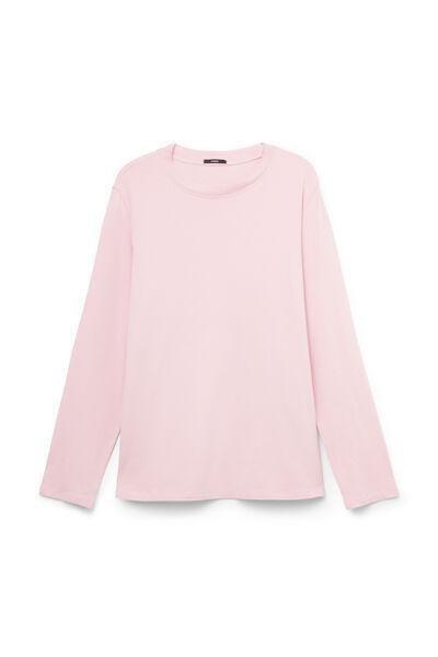 Pink Long Sleeve Modal Top, 5701_482Z, large image number 1