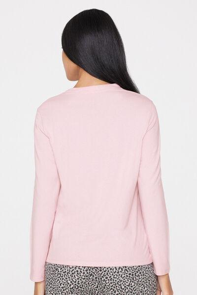 Pink Long Sleeve Modal Top, 5701_482Z, large image number 2