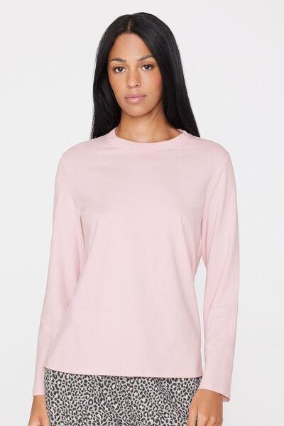 Pink Long Sleeve Modal Top, 5701_482Z, large image number 4