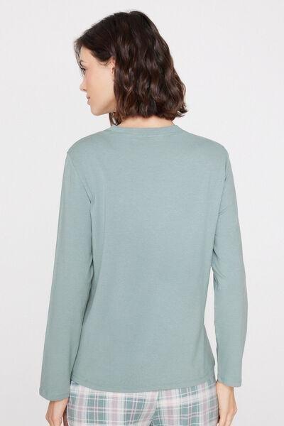 Green Long Sleeve Modal Top, 5701_526Z, large image number 2