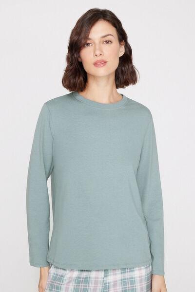 Green Long Sleeve Modal Top, 5701_526Z, large image number 4