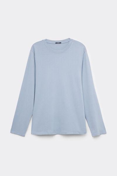 Blue Long Sleeve Modal Top, 5701_533Z, large image number 0