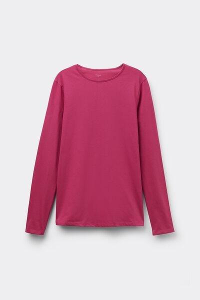 Pink Long Sleeve Cotton Top, , large image number 4