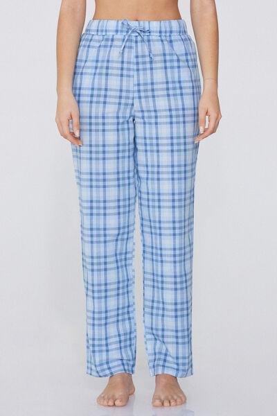 Blue Canvas Drawstring Trousers, , medium