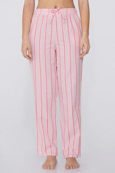 Pink Canvas Drawstring Trousers, , medium