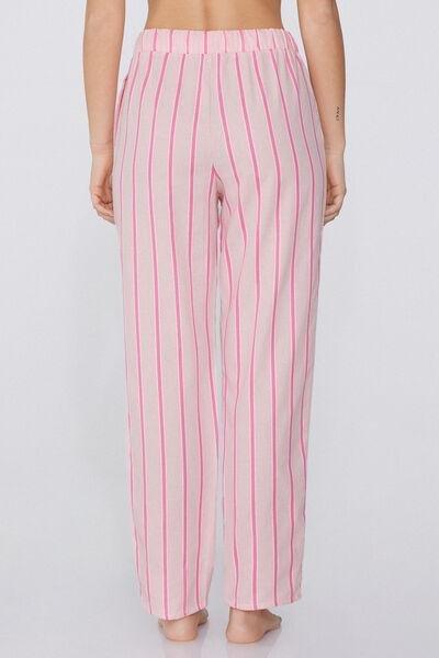 Pink Canvas Drawstring Trousers, , large image number 2