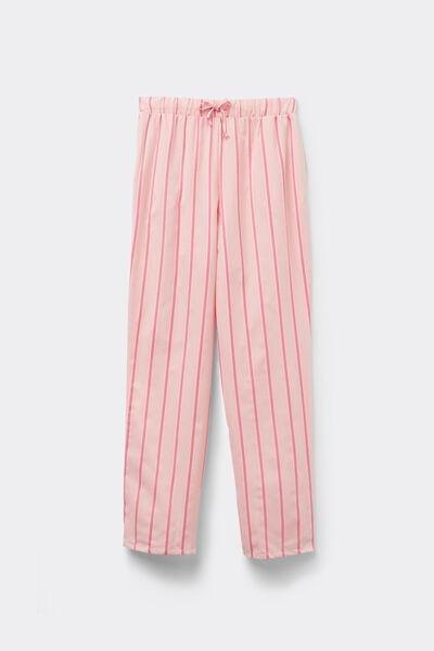 Pink Canvas Drawstring Trousers, , large image number 4