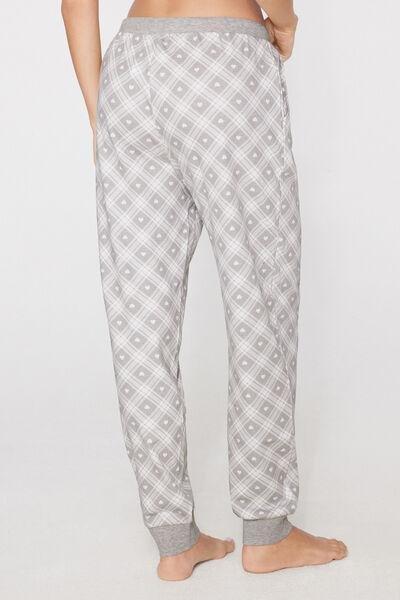 Grey Heavy Printed Cotton Joggers, 5701_501Z, large image number 2