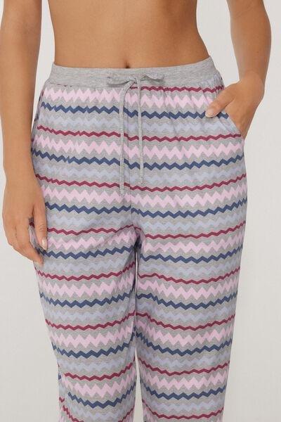 Grey Heavy Printed Cotton Joggers, , large image number 3