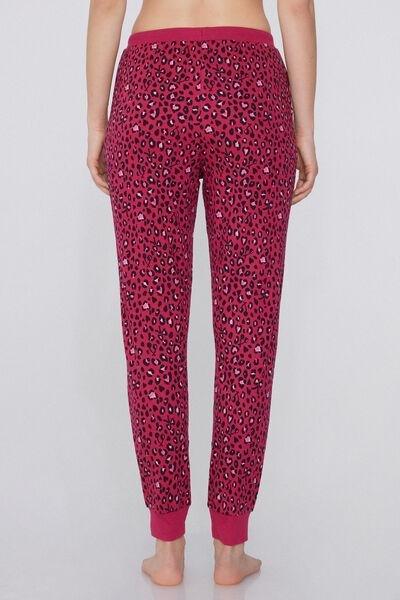 Pink Heavy Printed Cotton Joggers, , large image number 2
