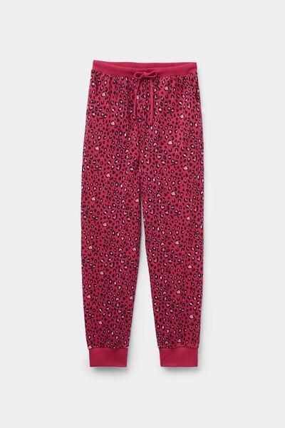 Pink Heavy Printed 100% Cotton Joggers, 5701_746Y, large image number 4
