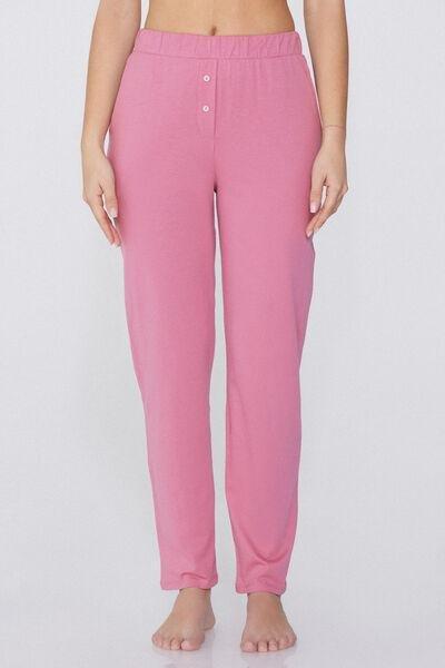 Pink Pockets And Buttons Trousers, , large image number 0