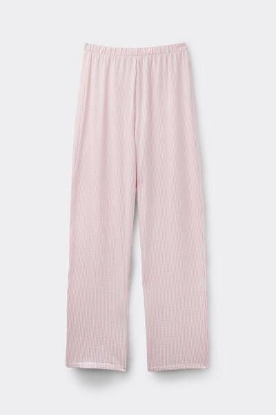 Pink Crinkle Striped Cotton Pyjama Bottoms, 5701_210Z, large image number 4