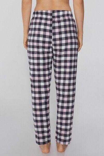 Pink Printed Flannel Cotton Pyjama Bottoms, 5701_908Y, large image number 2