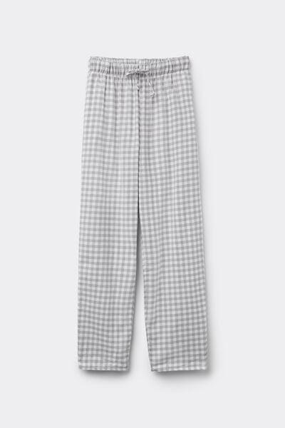 Grey Printed Flannel Cotton Pyjama Bottoms, 5701_962Y, large image number 4