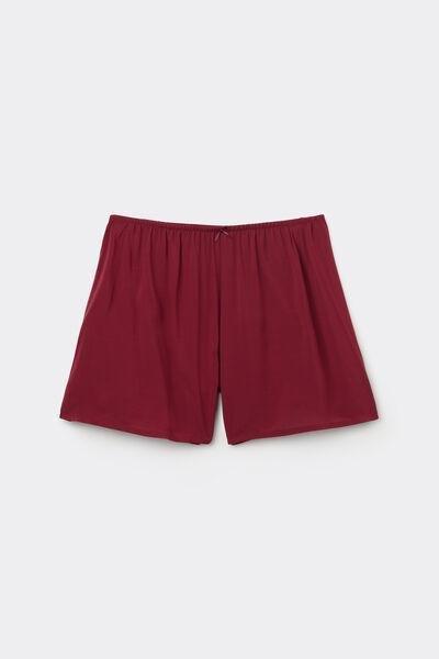 Black Viscose Canvas Shorts, , large image number 4