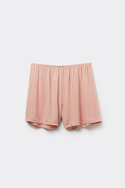 Pink Viscose Canvas Shorts, 5701_875W, large image number 3