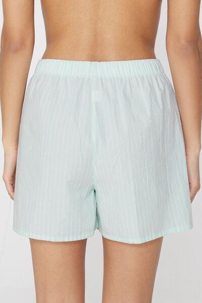 Green Cringle Cotton Canvas Shorts, 5701_327Z, large image number 2