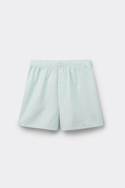 Green Cringle Cotton Canvas Shorts, 5701_327Z, large image number 4