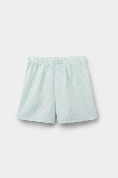 Green Cringle Cotton Canvas Shorts, 5701_327Z, large image number 4