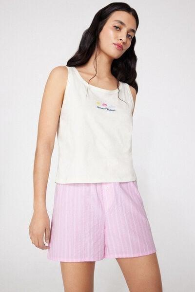 Pink Cringle Cotton Canvas Shorts, 5701_348Z, medium