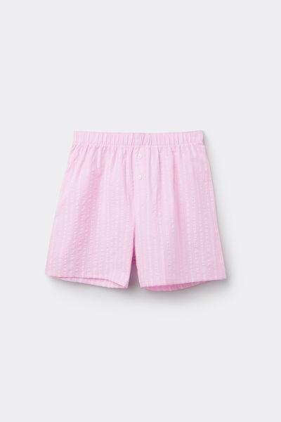 Pink Cringle Cotton Canvas Shorts, 5701_348Z, large image number 4