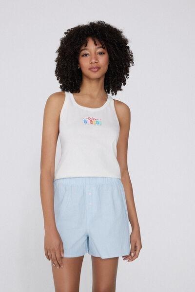 Blue Cringle Canvas Shorts, , large image number 1