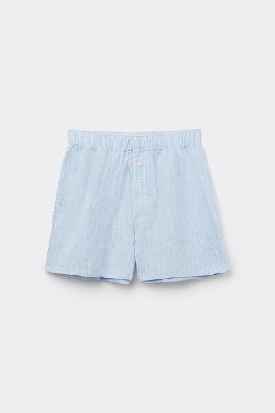 Blue Cringle Canvas Shorts, , large image number 4