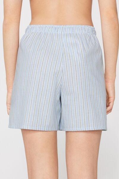 Blue Drawstring Canvas Shorts, 5701_514Z, large image number 2