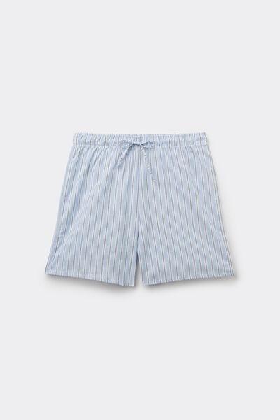 Blue Drawstring Canvas Shorts, 5701_514Z, large image number 4