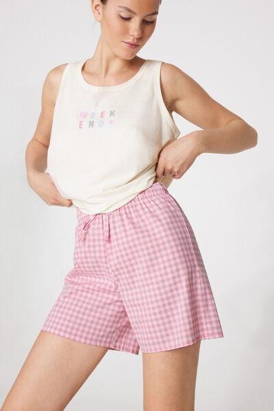Pink Drawstring Canvas Shorts, 5701_532Z, medium