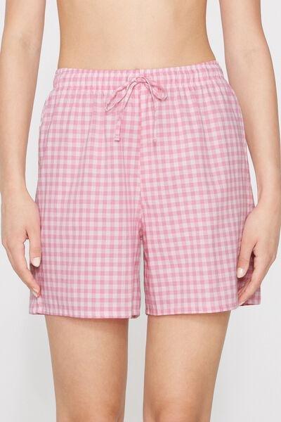 Pink Drawstring Canvas Shorts, 5701_532Z, medium