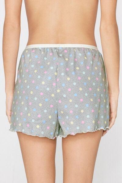 Grey Printed Cotton Shorts, 5701_334Z, large image number 2