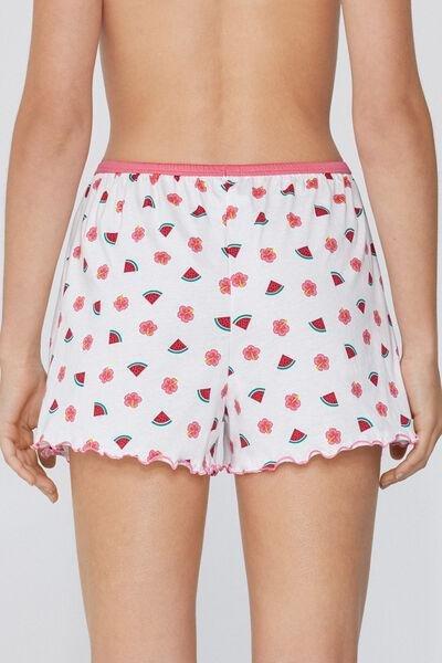Pink Printed Shorts, 5701_586W, large image number 2