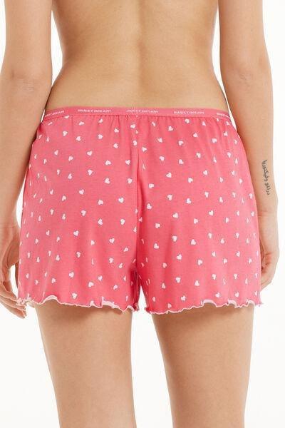 Pink Printed Cotton Shorts, , large image number 2