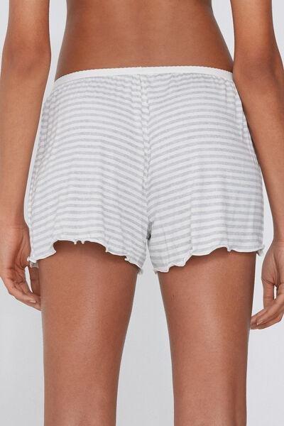 Grey Rolled Hem Printed Shorts, , large image number 2