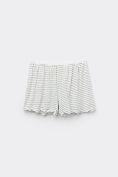 Grey Rolled Hem Printed Shorts, , large image number 4