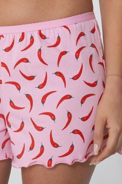 Pink Printed Shorts, , large image number 3
