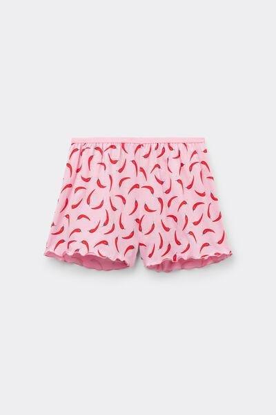 Pink Printed Shorts, , large image number 4