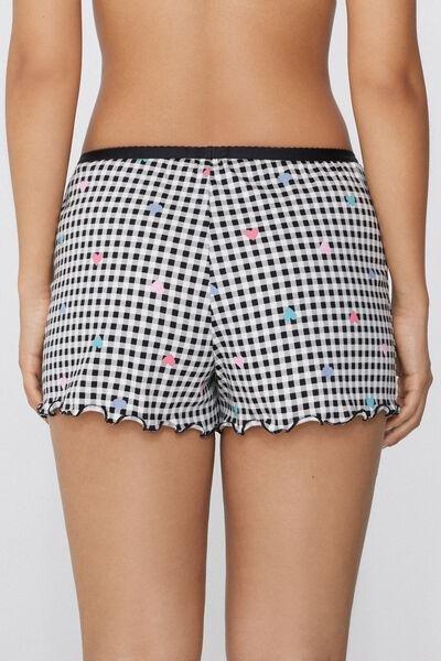 Black Printed Shorts, , large image number 2