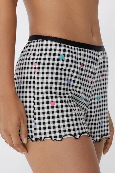 Black Printed Shorts, , large image number 3
