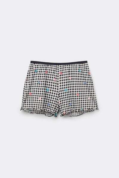 Black Printed Shorts, , large image number 4