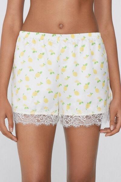 White Printed Shorts, , medium