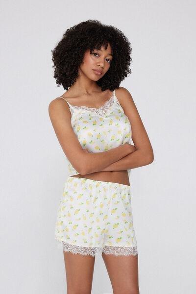 White Printed Shorts, , large image number 1