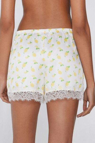 White Printed Shorts, , large image number 2