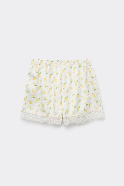 White Printed Shorts, , large image number 4