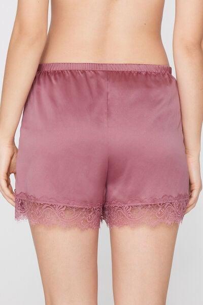 Pink Satin And Lace Shorts, 5701_179Z, large image number 2