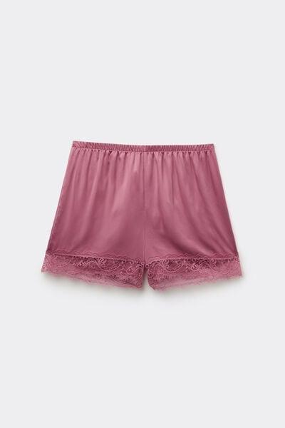 Pink Satin And Lace Shorts, 5701_179Z, large image number 4