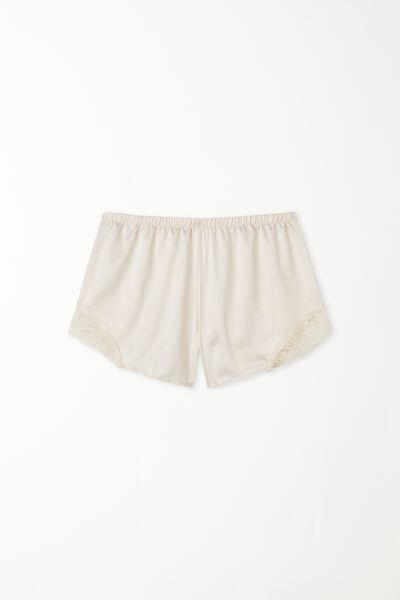 White Elastic Waist Shorts, , large image number 4