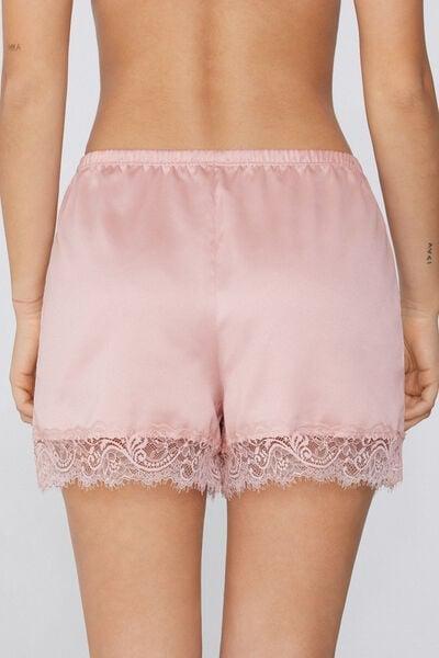 Pink Satin And Lace Shorts, 5701_313Y, large image number 2